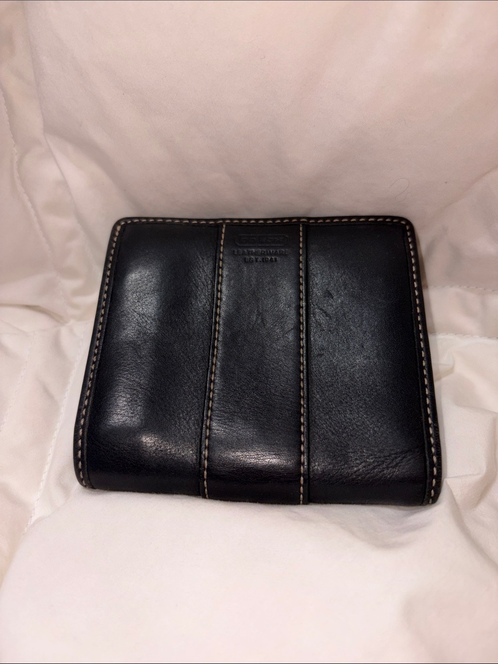 RARE Vintage Coach Red Leather Kisslock Wallet